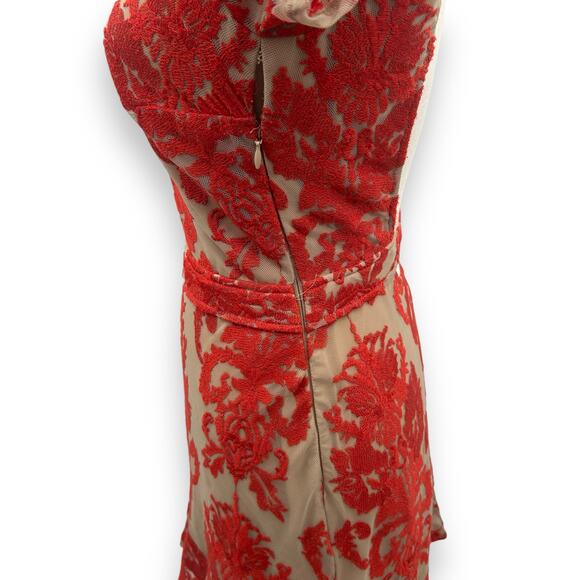 For Love And Lemons Red and Cream Mini Dress - Picture 7 of 14